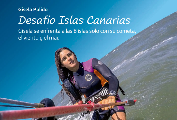 La campeona de kitesurf Gisela Pulido llega a Fuerteventura